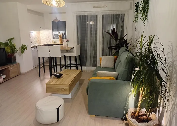 Апартаменты Le Cosy Grand 2 Pieces Avec Terrasse Couverte Jardin Et Place De Parking Кан